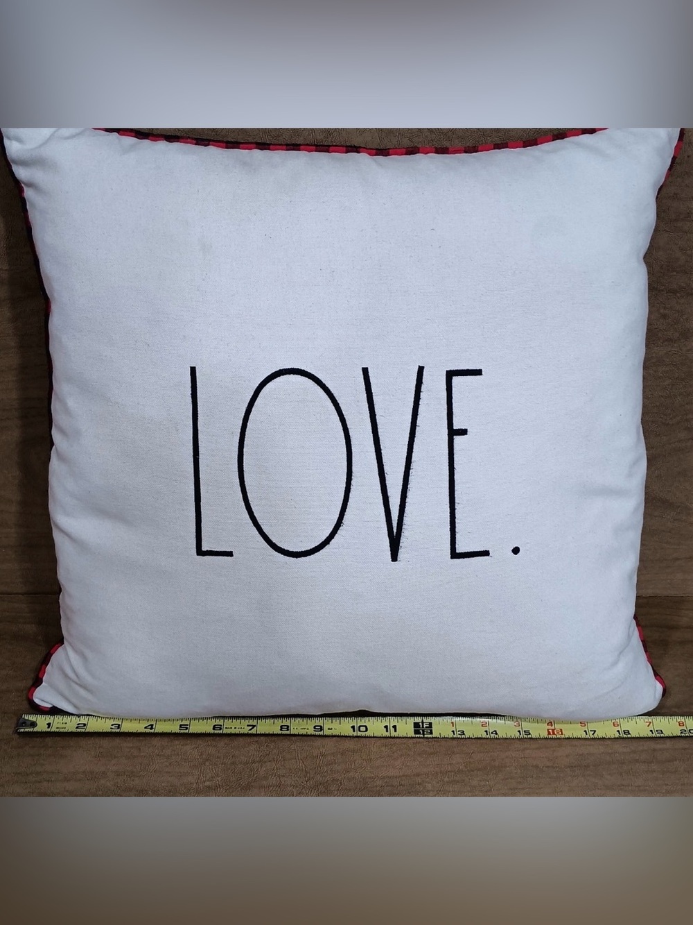 Authentic Rae Dunn "LOVE." Throw Pillow Cover w/o insert
